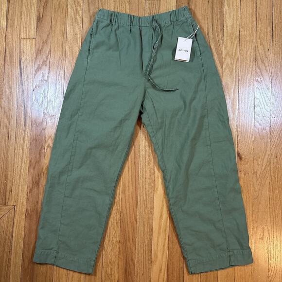 NEW MOTHER Women’s Size 27 The Drawn Half-Pipe Ankle in Sir Yes Sir Green - Picture 1 of 16